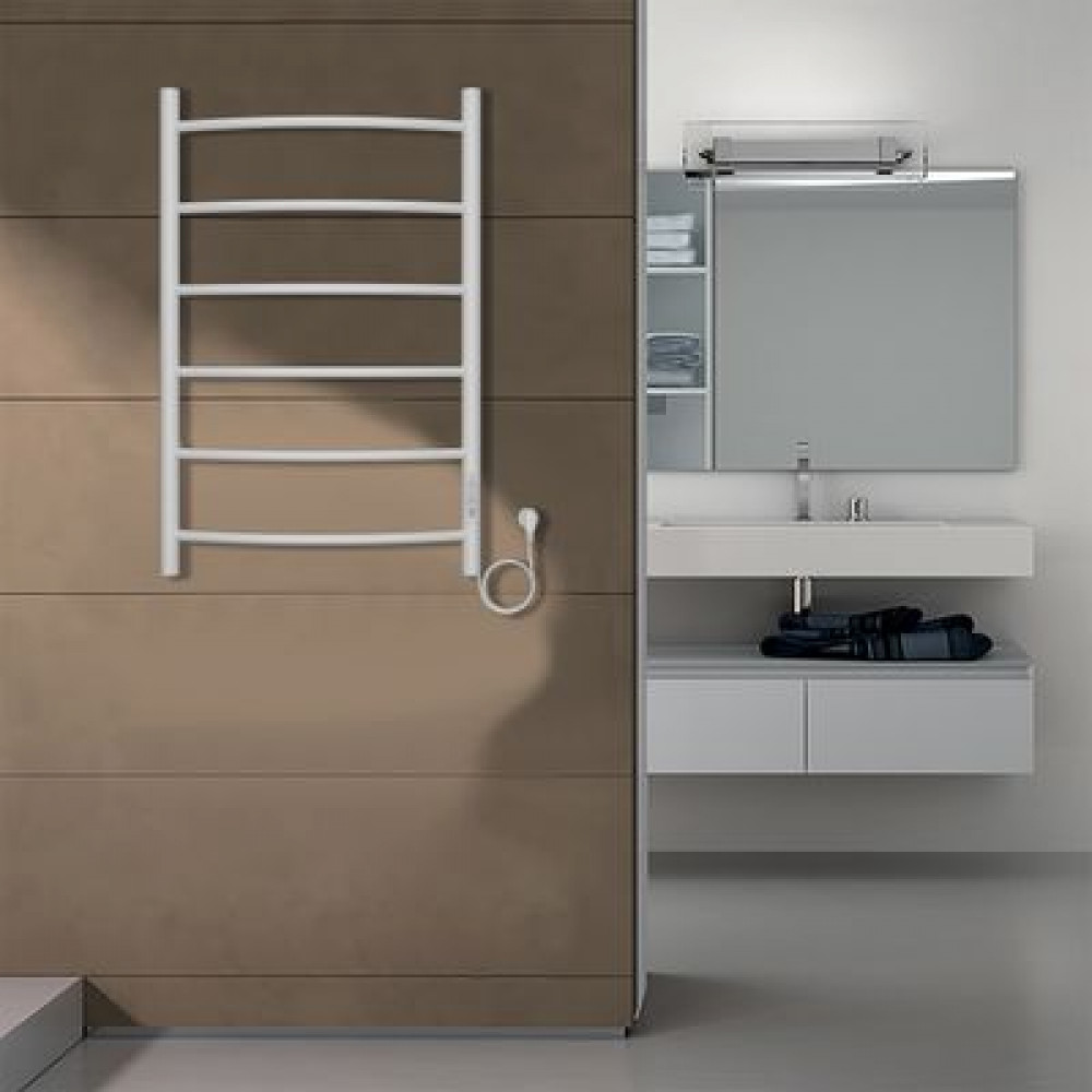 Полотенцесушитель электрический AZARIO VERONA 500/800 6 секций, диммер справа, белый (AZ04858W)