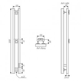 Полотенцесушитель электрический ДВИН X plaza neo 120/10 К диммер квадрат Полированный (4657763847289)
