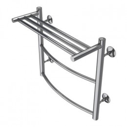 Полотенцесушитель водяной AZARIO VERONA 500/500 с полкой, 2 секции, нижнее/диагональное подключение, 1/2", хром (AZ04155P)