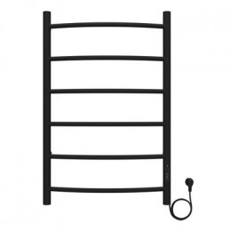Полотенцесушитель электрический AZARIO VERONA 500/800 6 секций, диммер справа, черный (AZ04858B)
