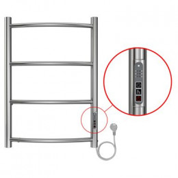 Полотенцесушитель электрический AZARIO VERONA 400/600 4 секции, диммер справа, хром (AZ04846)