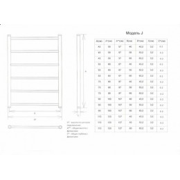 Полотенцесушитель водяной ДВИН J лесенка 80/50, полированный (4627086035809)