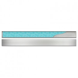 Душевой лоток AZARIO D40 Klasik 450 мм, боковой слив, пластиковый, рамка и решетка из нержавеющей стали (AZ-CH 450 KN)