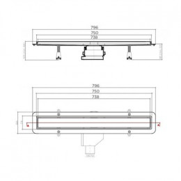 Душевой лоток Betto Net Line 850 (блистер) 13702519