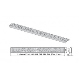 Решетка для душевого лотка Alcadrain хром глянцевый (BUBLE-850L)