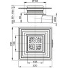 Душевой трап Alcadrain с решеткой хром (APV26C)