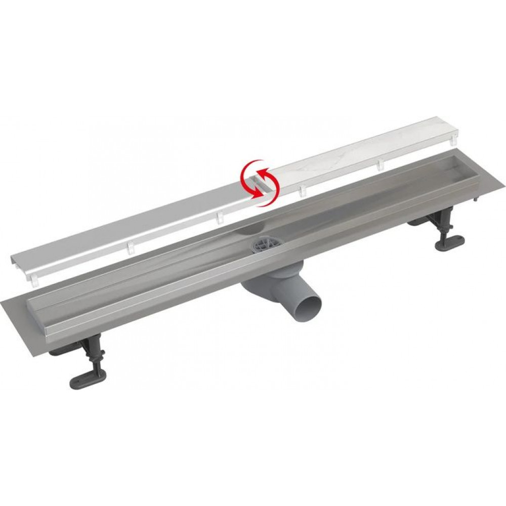 Душевой лоток Alcadrain Fit&Go 550 с двухсторонней решеткой хром (AG071401550)