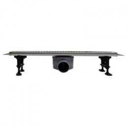 Душевой лоток AZARIO STICK 400 мм, боковой слив D50, нержавеющая сталь, перфорированная решетка (AZPP01-40 Stick)