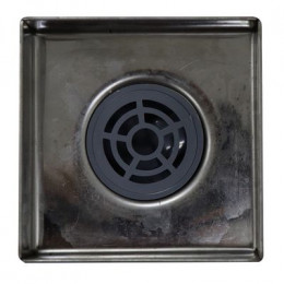 Душевой трап Loranto LIBRA 100x100 мм прямой сток, решетка из нержавеющей стали под плитку, гидрозатвор сухой (3065.0A050K.10.1)