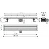 Душевой лоток Alcadrain Fit&Go 550 с двухсторонней решеткой хром (AG071401550)