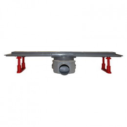 Душевой лоток AZARIO 450 мм с решеткой под плитку (двухсторонняя решетка), выход 50мм, хром матовый (AZ1105-00145)