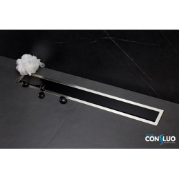 Душевой лоток Pestan Confluo Premium Black Glass Line 650	 (13000293)