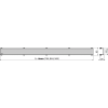 Решетка для желоба Alca Plast, нержавеющая сталь, глянец (SPACE-750L)
