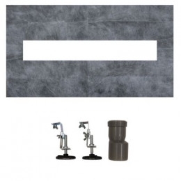 Душевой лоток AZARIO 700 мм, D40(50), 360°, металлическая перфорированная решетка, металлический желоб, комбинированный затвор (AZT3FT01700)