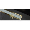 Душевой лоток Pestan Confluo Premium Line 550 White Glass Gold, 12*55 см, золото/белый (13100121)