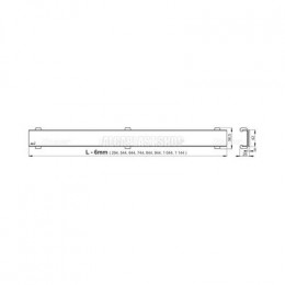 Душевой лоток Alcadrain Professional с порогами для цельной решетки, с горизонтальным сливом, сталь (APZ6S-950)