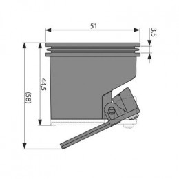 Гидрозатвор комбинированный Alcadrain для APZ-S9 для желоба APZ13