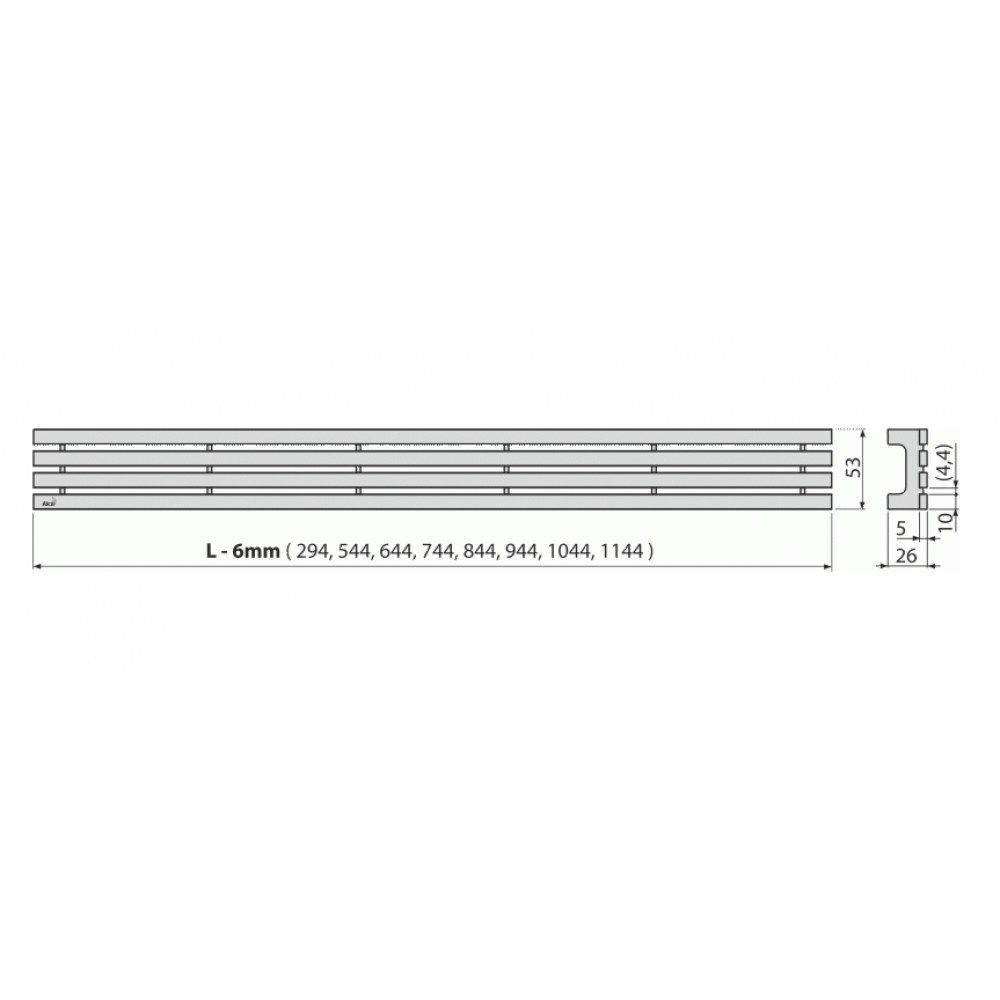 Решетка для душевого лотка Alcadrain хом матовый (GAP-550M)