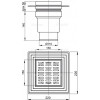 Душевой трап Alcadrain 150 х150/110 решетка – нержавеющая сталь, хром (APV13)