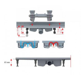 Душевой лоток Alcadrain Optima без решетки (APZ12-1050)