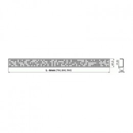 Решетка для водоотводящего желоба Alcadrain, нержавеющая сталь