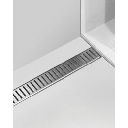 Решетка для водоотводящих желобов Alcaplast, дизайн PURE, нержавеющая сталь, матовая (PURE-950M)