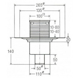 Душевой трап Viega Trap с решеткой, с сухим затвором, нержавеющая сталь, хром (4936.3 583224)
