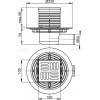Душевой трап Alcadrain 105х105/50 с боковой подводкой, решетка латунь – хром (APV101)