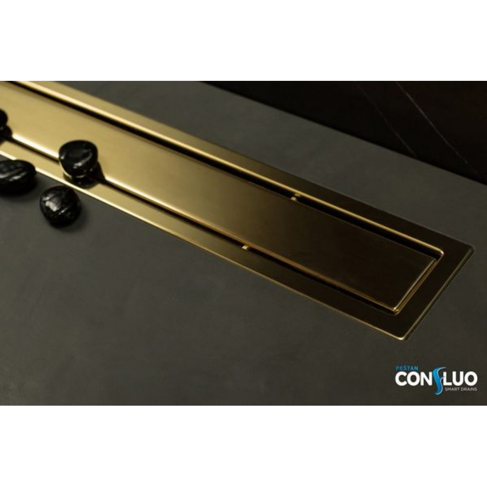 Душевой лоток Pestan Confluo Premium Line Gold 450, 45*12 см, золото (13100051)