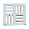 Дизайновая решетка Alca plast 102×102×5, хром (MPV001)