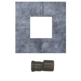 Трап для душа AZARIO 150х150 металлический, поворотный сифон 360°, перфорированная решетка, горизонтальный выпуск (AZZ3150)