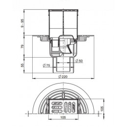 Душевой трап Alcadrain с решеткой хром (APV2321)