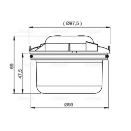 Гидрозатвор Alcaplast, мокрый, серый (APV0010)