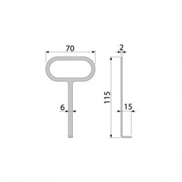 Крючок для изъятия решетки Alcadrain