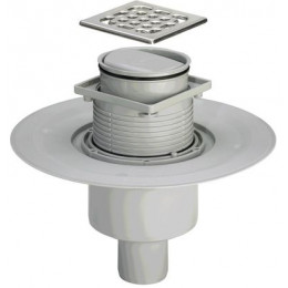 Душевой трап Viega Trap с решеткой, с сухим затвором, нержавеющая сталь, хром (4936.3 583224)