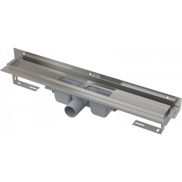 Душевой желоб Alca Plast Flexible, с порогами для перфорированной решетки, с регулируемым воротником к стене, серый (APZ4-550)
