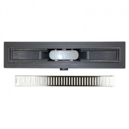 Душевой лоток AZARIO STICK 600 мм, боковой слив D40, пластиковый, решетка из нержавеющей стали (AZCP11-60 Stick)