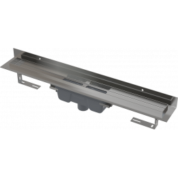 Водоотводящий желоб Alcaplast APZ16 Wall, для перфорированной решетки, с фиксированным воротником к стене, вертикальный сток (APZ1016-1150)
