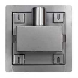 Трап для душа AZARIO 150х150 цельнометаллический, перфорированная решетка, горизонтальный выпуск (AZZ1150)