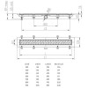 Душевой лоток AZARIO D40 Harmony 350 мм, боковой слив, пластиковый, решетка из нержавеющей стали (AZ-CH 350 H)