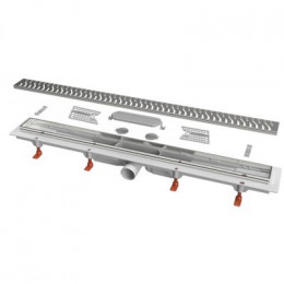 Душевой лоток AZARIO D40 Medium 750 мм, боковой слив, пластиковый, решетка из нержавеющей стали (AZ-CH 750 M)