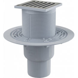 Душевой трап Alcadrain 105х105/50/75 решетка из нерж стали (APV203)