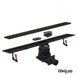 Душевой лоток Pestan Confluo Frameless Line 750 Black Matte с решеткой Черный матовый / полая под плитку (13701321)