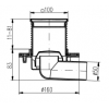 Душевой трап AZARIO D50 пластиковый, боковой слив, с решеткой SUN 10х10см (AZ-411 L)