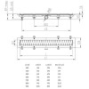 Душевой лоток AZARIO D40 Medium 750 мм, боковой слив, пластиковый, решетка из нержавеющей стали (AZ-CH 750 M)