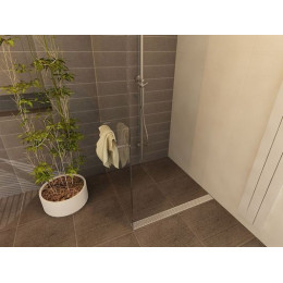 Душевой лоток Alcadrain SMART с порогами для перфорированной решетки, с горизонтальным стоком (APZ1S-550)