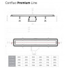 Душевой лоток Pestan Confluo Premium Line 550 White Glass Gold, 12*55 см, золото/белый (13100121)