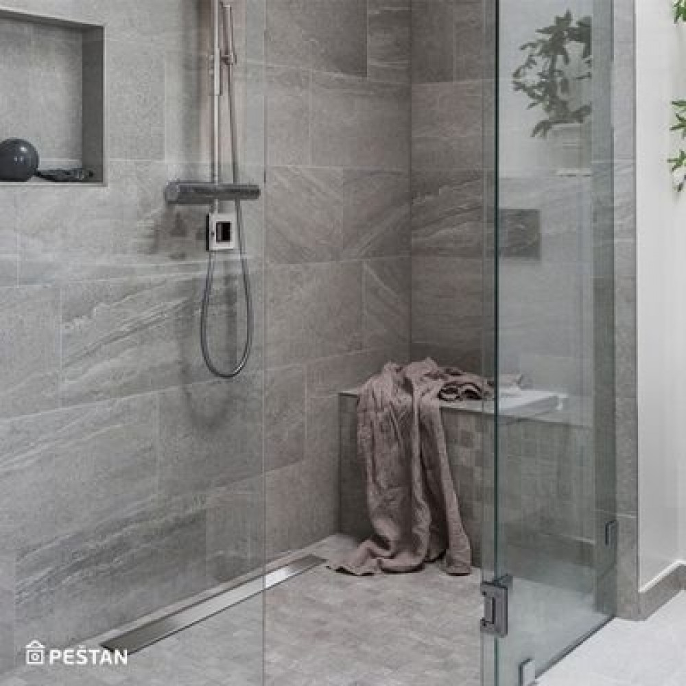 Трап для душа Pestan Confluo Frameless Line 650 с решеткой под плитку, хром матовый (13701231)