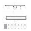 Душевой лоток Pestan Confluo Premium Black Glass Line 750	 (13000294)