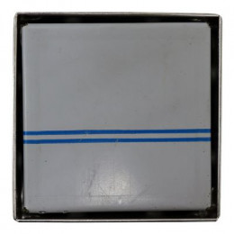 Душевой трап Loranto LIBRA 100x100 мм прямой сток, решетка из нержавеющей стали под плитку, гидрозатвор сухой (3065.0A050K.10.1)